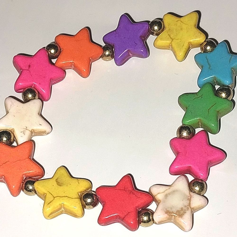 Rainbow Colorful Star Bracelet For Kids And Adults - Picture 5 of 9